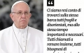 Papa Francesco invita l'umanità a pregare insieme